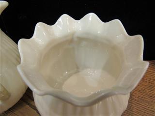 VINTAGE LOT OF 5 BELLEEK IRELAND WHITE PORCELAIN COLLECTIBLES